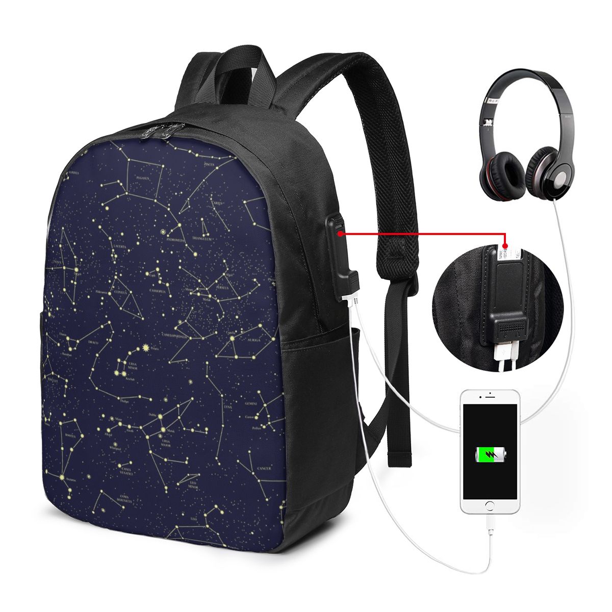 Night Sky Golden Celestial Sta - Laptop Bag 评论和价格