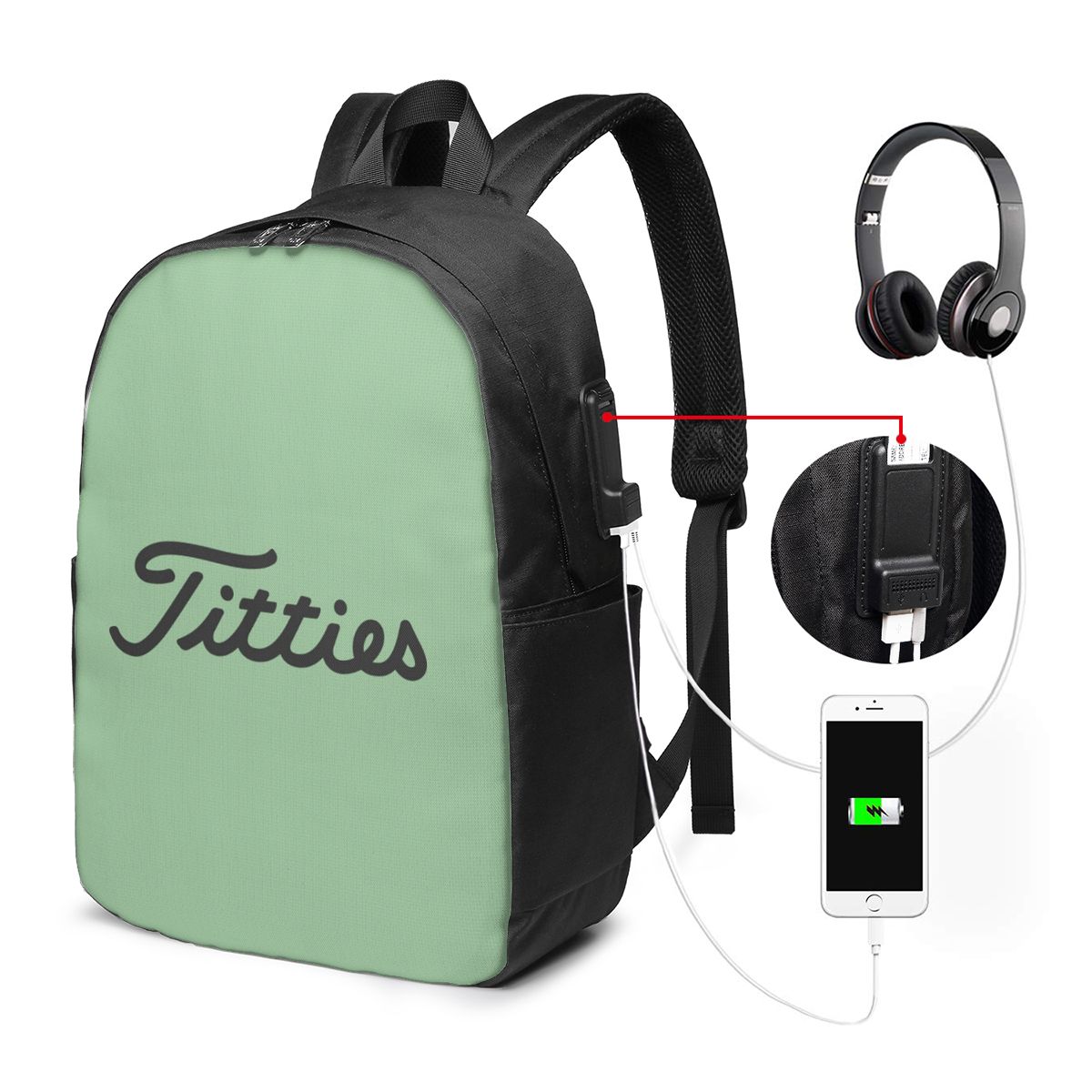 Titties Golf Ball Backpack Tra - Laptop Bag 评论和价格