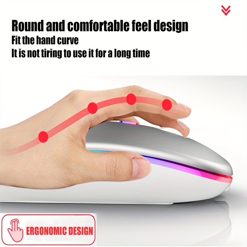Wireless Mouse RGB Rechargeabl - Laptop Mouse 评论和价格