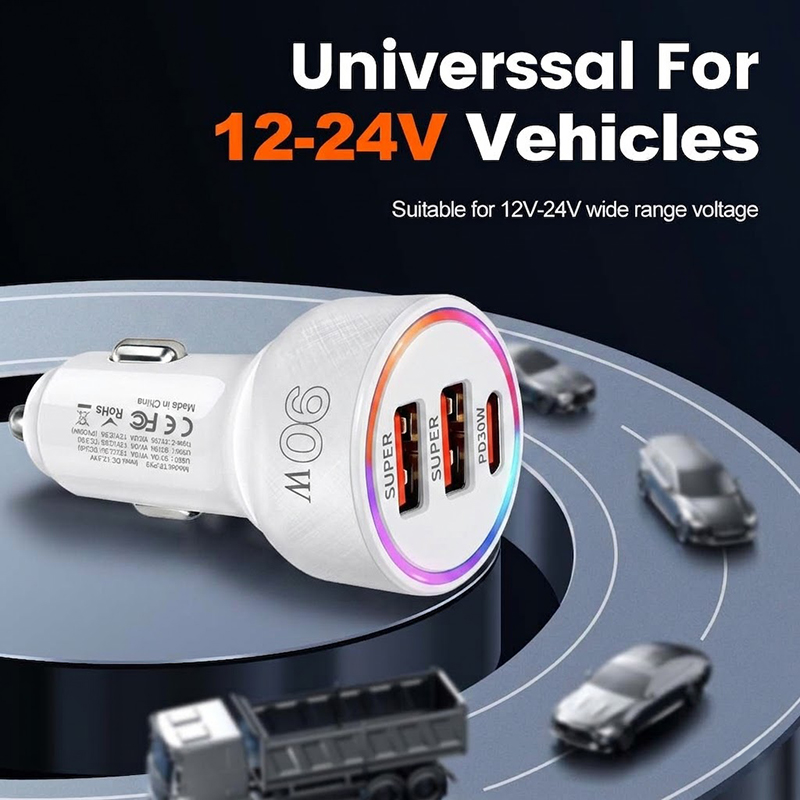 90W Car Charger Adapter with M - Usb C Hub 评论和价格